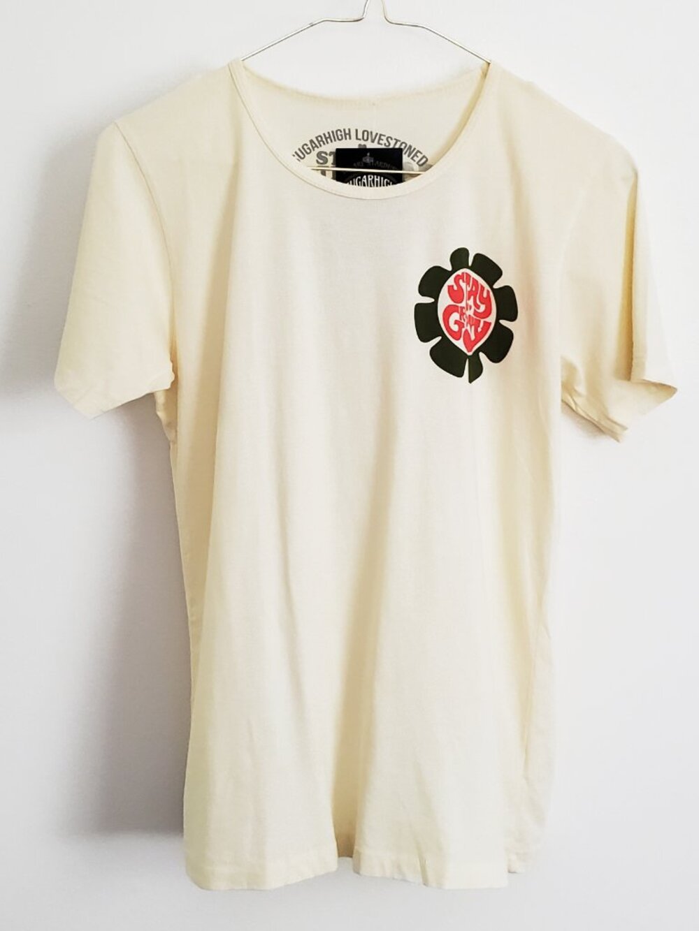 Sugarhigh Lovestoned Stay Groovy Or Leave Man T Shirt Medium NWT